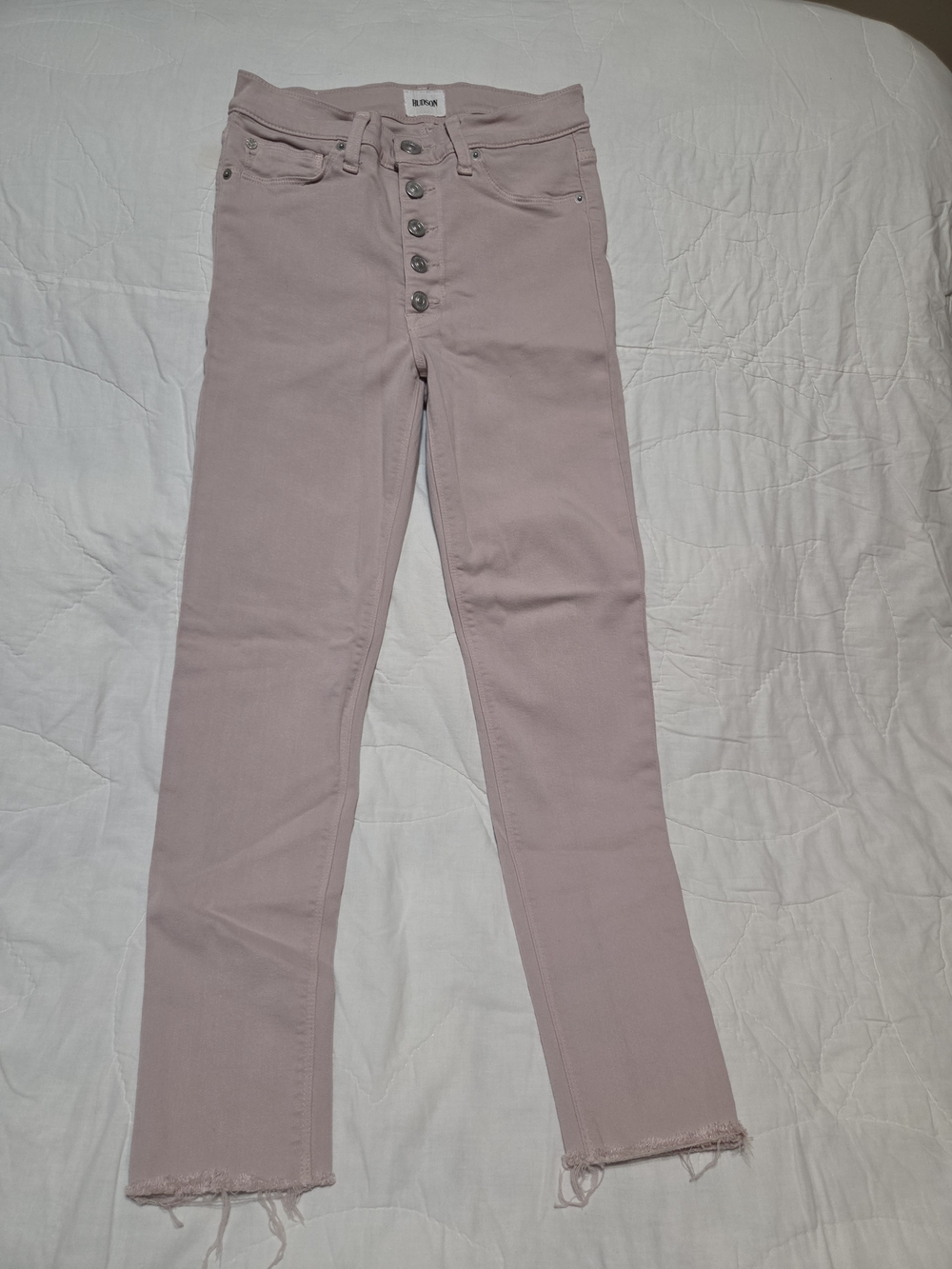 Hudson Jeans Barbara High Rise Super Skinny Ankle Jeans Stone Color Size 27